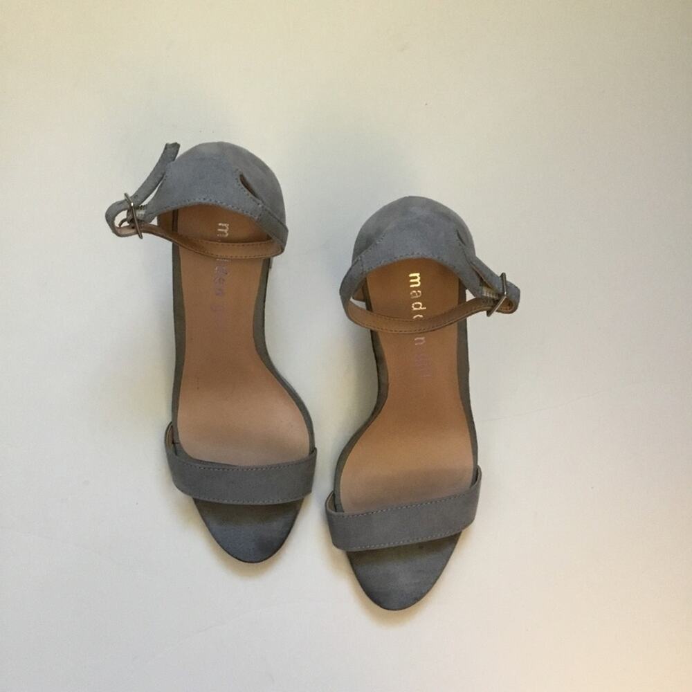 Madden Girl Blue-Gray Suede High Heels - Picture 5 of 12